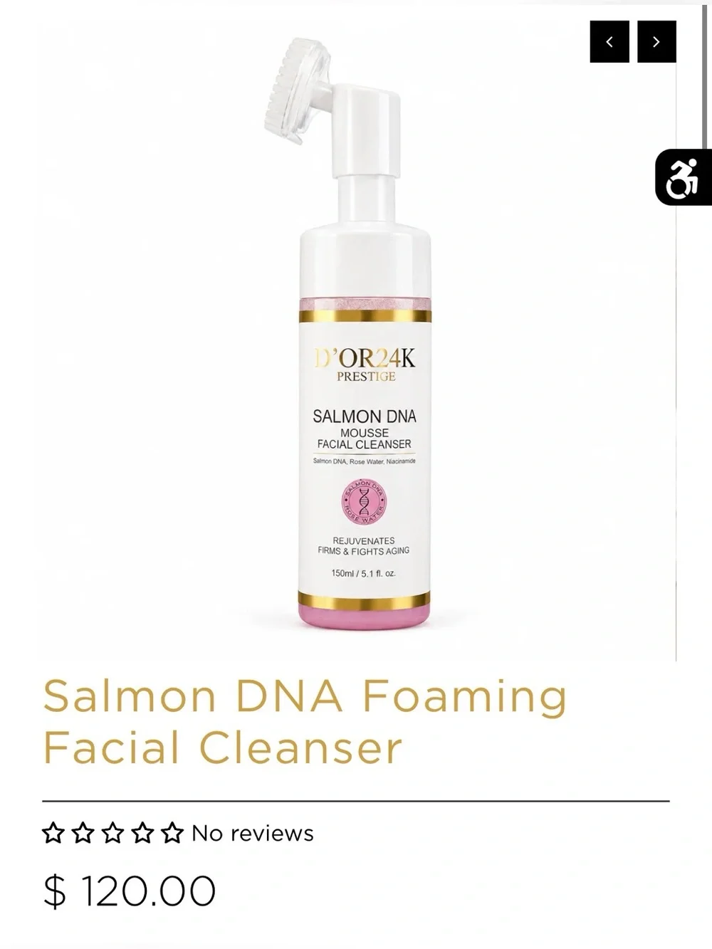 D’or24k Salmon DNA Mousse Facial Cleanser - Picture 2 of 3